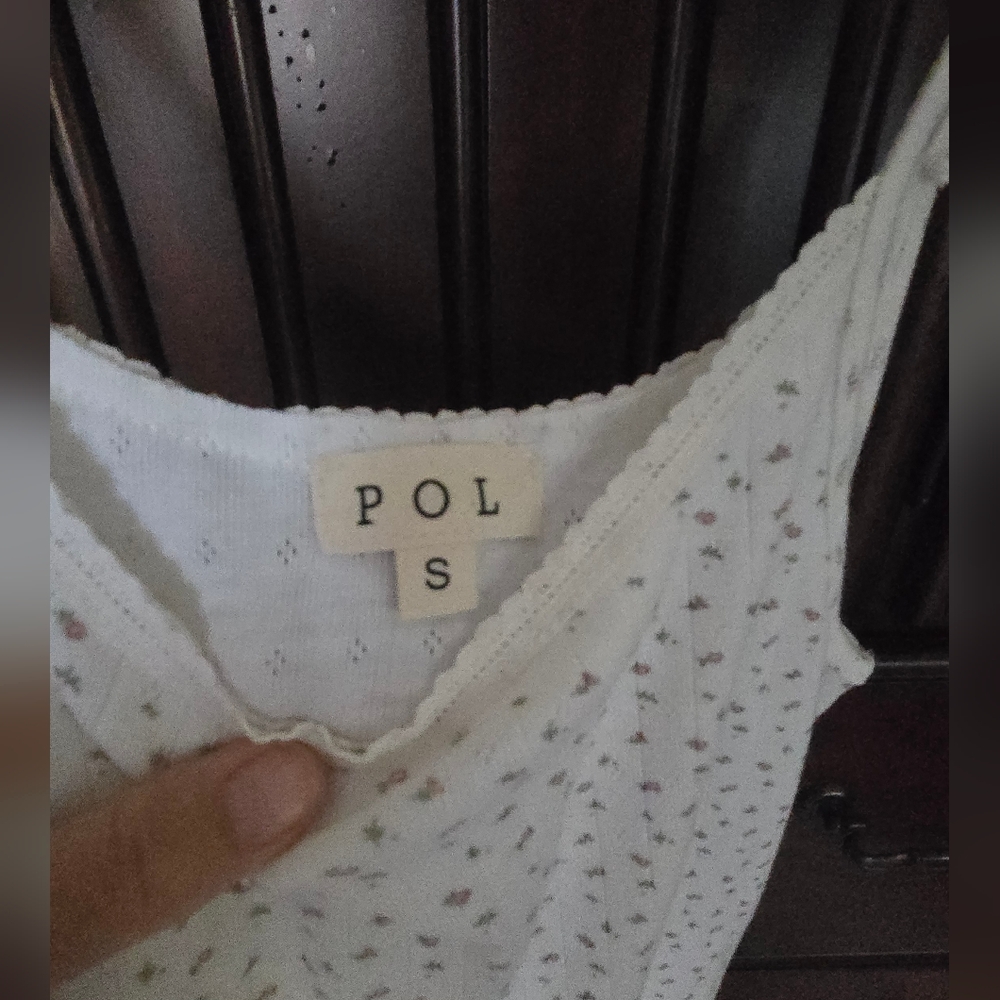 NWOT, POL, Clasic Floral White Spaghetti Strap Nighty, Sz. S - Picture 2 of 4